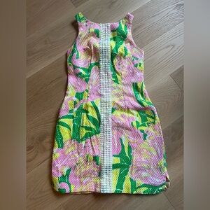 Lilly Pulitzer Pink and Yellow Floral Shift Dress